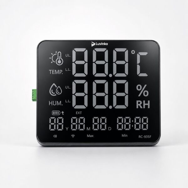 Luvinka RC935-F LED Alarmlı Sıcaklık ve Nem Ölçer