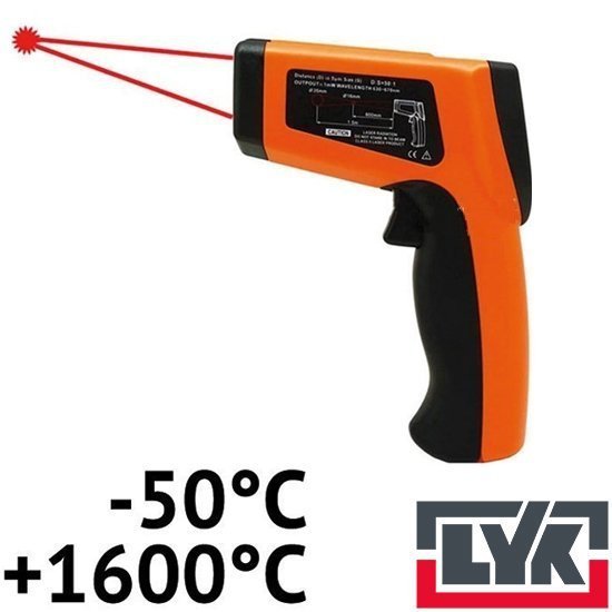LYK DT8016H Kızılötesi Lazer Termometre (-50°C ... +1600°C) (50:1)