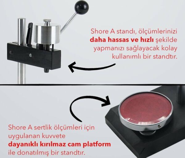 Shore A ve Shore C Test Standı STA-AC01