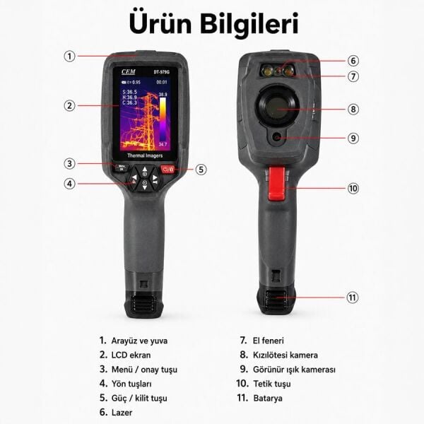 CEM DT-979G 160×120 Termal Kamera -20°C–400°C