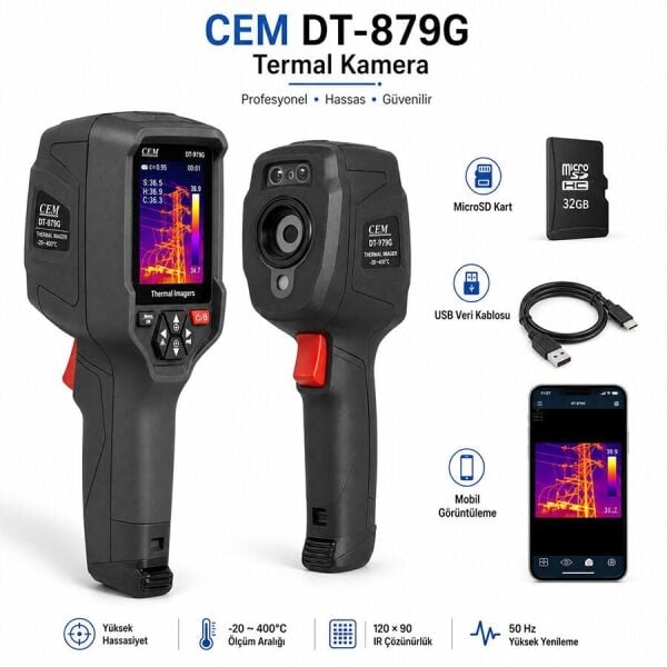CEM DT-979G 160×120 Termal Kamera -20°C–400°C