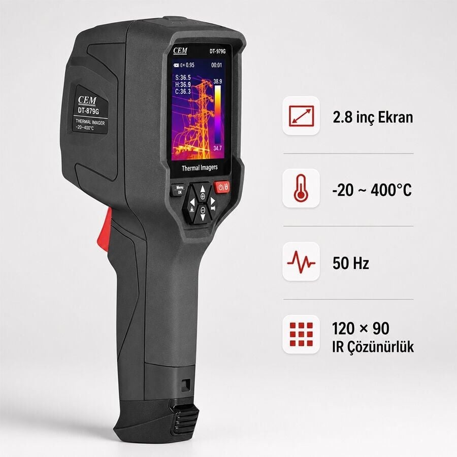 CEM DT-979G 160×120 Termal Kamera -20°C–400°C
