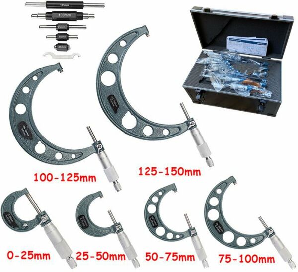 Dasqua 4111-8215-A Mekanik Mikrometre Seti 0-150 mm