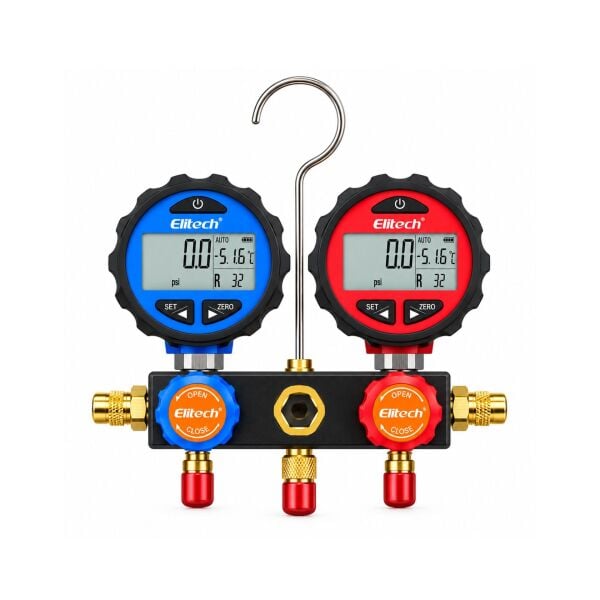 Elitech DMG-3 Dijital HVAC Manifold Seti Çoklu Gaz Destekli