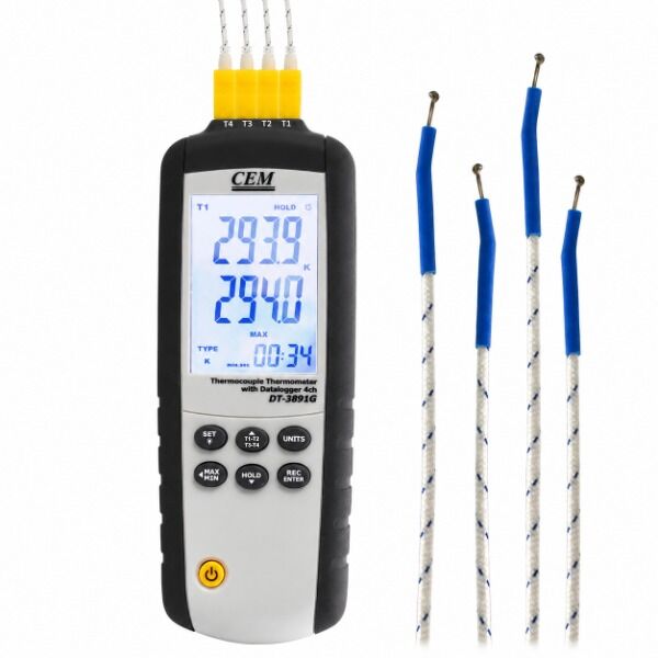 CEM DT-3891G Sıcaklık Kayıt Cihazı 4 Kanallı Datalogger
