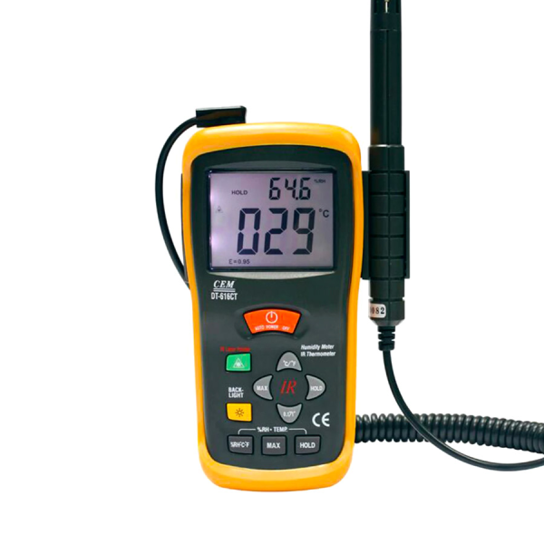Cem DT-616CT Sıcaklık, Nem Ölçer ve Kızılötesi Termometre