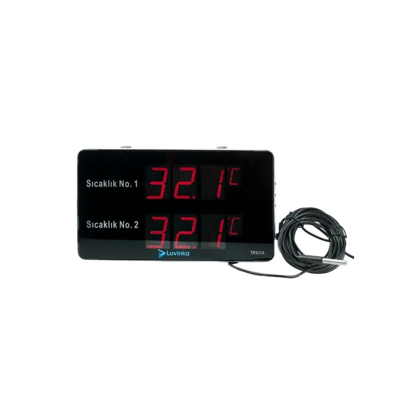 Luvinka TR933A Dijital İç & Dış Sıcaklık Ölçer | Alarm-25cm Ekran