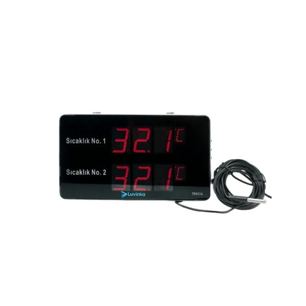 Luvinka TR933A Dijital İç & Dış Sıcaklık Ölçer | Alarm-25cm Ekran