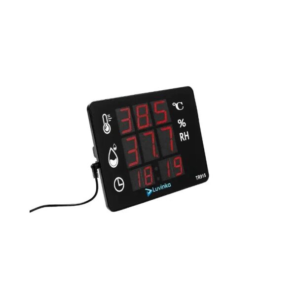 Luvinka TR915 Dijital Termo&Higrometre | Saat-Alarm-21cm Ekran