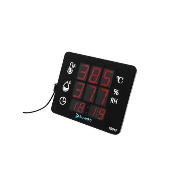 Luvinka TR915 Dijital Termo&Higrometre | Saat-Alarm-21cm Ekran