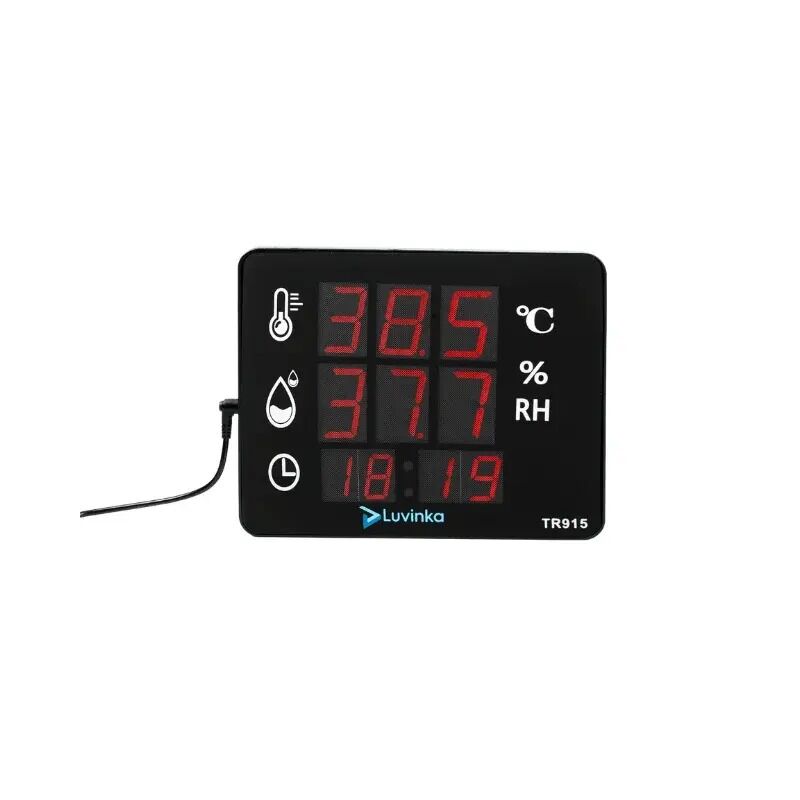 Luvinka TR915 Dijital Termo&Higrometre | Saat-Alarm-21cm Ekran