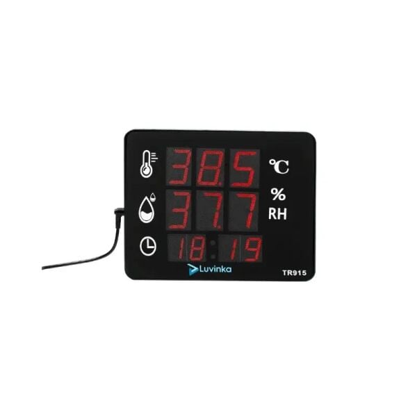 Luvinka TR915 Dijital Termo&Higrometre | Saat-Alarm-21cm Ekran