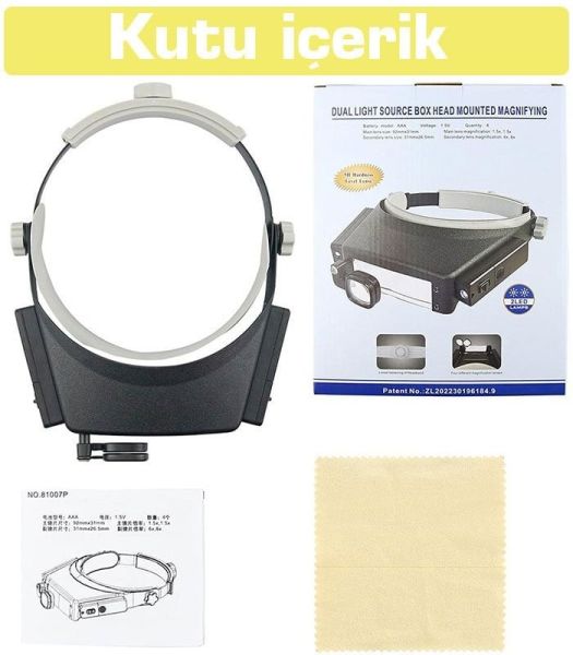 81007P Led Işıklı Kuyumcu Kafa Büyüteci