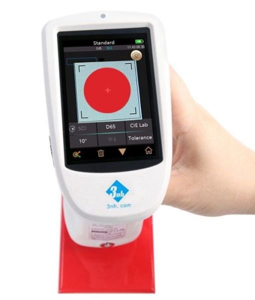 3nh ST50 Renk Ölçer Spektrofotometre - Renk Ölçüm Cihazı Dahili fotodiyot dizisi (çift 20 grup) Silikon Fotodiyot Sensörler - 3,5'' TFT Dokunmatik Ekran - 400-700nm