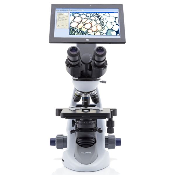 OPTIKA B-290TB Dijital Binoküler Araştırma ve Biyoloji Mikroskobu 1000x - 10.1'' Tablet PC ve 3.1MP Kameralı Mikroskop