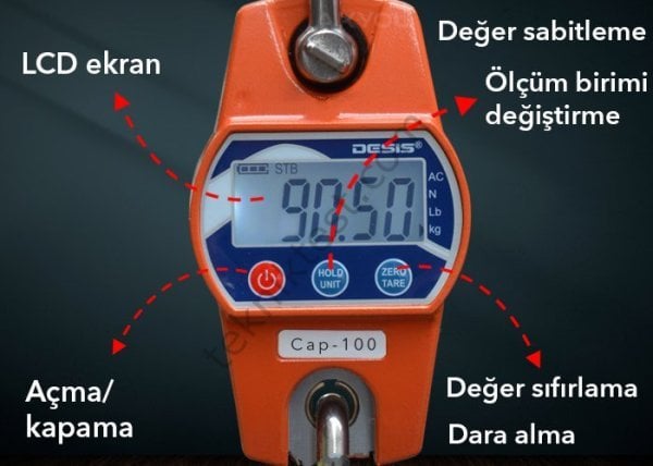 Desis OCS-C Vinç Baskülü 100KG