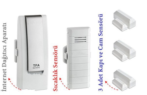 TFA Weatherhub WH3311 Kapı Açıldı İkazı + Oda Sıcaklık Takibi Set